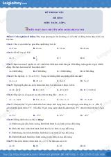 Đề thi học kì 1 Toán 6 - Đề số 10